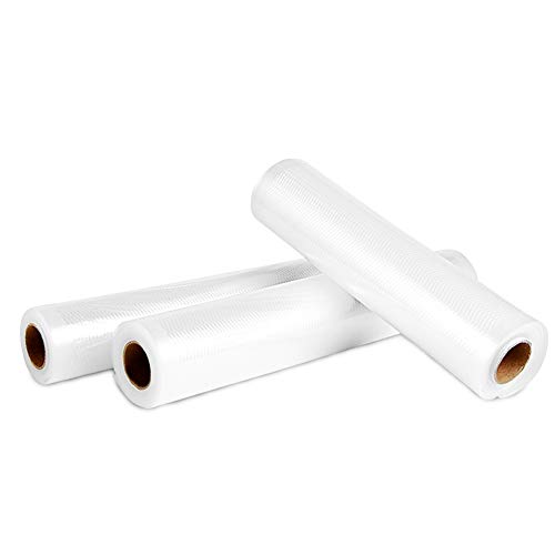 Vacuum Sealer Rolls bags 3 Pack 9.7”x16.4', GEEDIAR Commercial Grade Bag Rolls for Food Saver and Sous Vide, BPA Free
