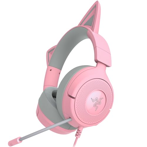 Razer Kraken Kitty V3 X - Kabelgebundenes Kitty-Headset für Gaming - Kultige Kitty-Ohren - 270g leicht - HyperClear Kardioid Mikrofon - TriForce 40mm 