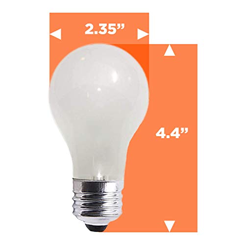 GoodBulb 60 Watt Light Bulbs, Dimmable A19 Bulb with E26 Base, Rough Service Bulb, Frosted Energy-Efficient Incandescent Bulbs, 525 Lumens, 130 Volts, for Various Light Fixtures (24 Pack)