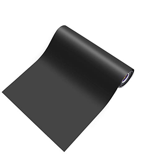Heat Transfer Vinyl Black Roll 12''x5' Iron On Vinyl Black HTV Vinyl