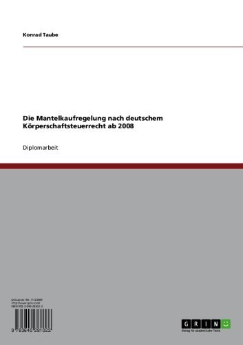 Amazon Com Die Mantelkaufregelung Nach Deutschem