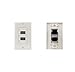 iMBAPrice - HDMI Pigtail Wall Plate Built-in Flexible Hi-Speed HDMI Cable with Ethernet Dual Port (2 Port) White
