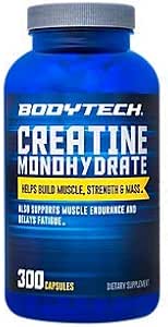 Amazon.com: BodyTech 100 Pure Creatine Monohydrate 2250 MG Supports