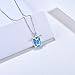 Fancime 925 Sterling Silver Sea Turtle Pendant Necklace Blue Created Opal Jewelry for Women Girls 18