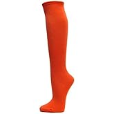 COUVER Cotton Halloween Socks - Pumpkin Socks - Fashion/Casual Knee High - Orange - 1 Pair