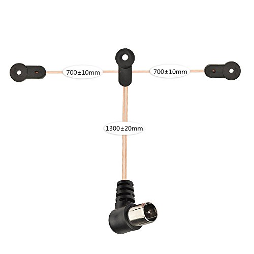 Superbat FM Antenna Dipole Antenna Indoor 75 Ohm with F Type Male