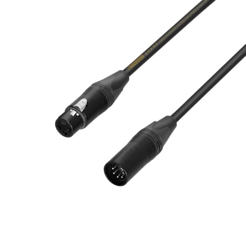 Adam Hall Cables 5 STAR DGF 0020 - Cavo adattatore, da XLR 3 pin femmina a XLR 5 pin maschio, nero, 0,2 m