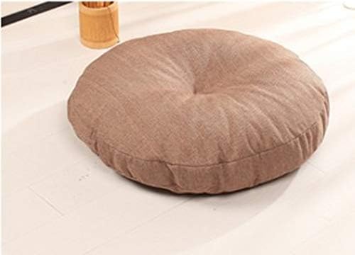 HSMM Tatami Cushion,linen Cushion,breathable Cushion,removable Thick Round For Sitting Balcony Bay Window Outdoor-d 60cm(24inch)