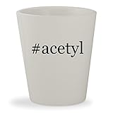 #acetyl - White Hashtag Ceramic 1.5oz Shot Glass