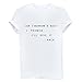 YITAN Letter Print Short sleeve O Neck Women T Shirt Top White Small