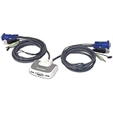 IOGEAR 2-Port Miniview Micro VGA USB PLUS KVM Switch with Audio and Cables, GCS632U