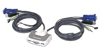 IOGEAR 2-Port Miniview Micro VGA USB PLUS KVM Switch with Audio and Cables, GCS632U