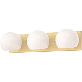Alora Mood Willow 22-in Brushed Gold/Opal Matte Glass 3 Lights Vanity