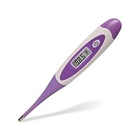 Baby Digital Thermometer - for Infants, Babies, Kids - 30 Seconds Read - FDA CE Approved - Flexible Tip - Waterproof - Extra Battery Included - Clinical Fever Alarm - Rectal Under The Arm/Tongue