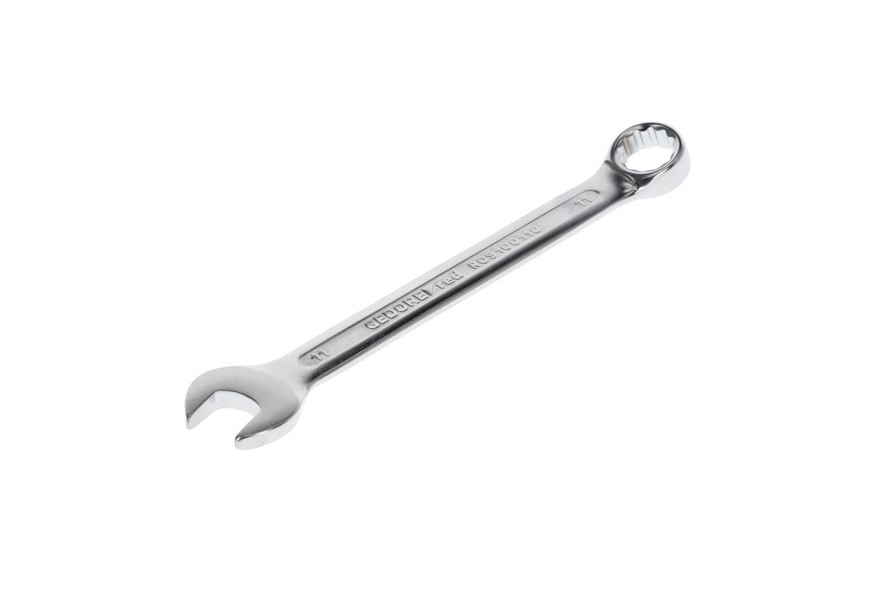 GEDORE red Combination Spanner SW 11 mm Matt Satin Finish Chrome Vanadium Steel Silver