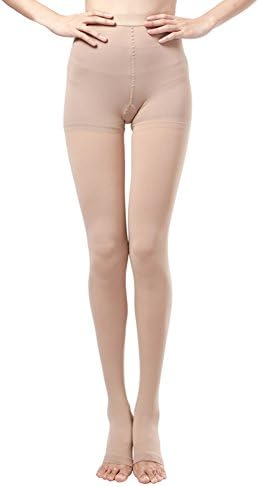 HADM 20-30mmHg Elastic Open-Toe Compression Leggings Stocking for Men Women