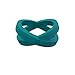 Women's Teal Crossover Silicone Ring Size 06