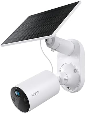 C410 KIT Solar Überwachungskamera Aussen Akku, 2K 3MP, Farbnachtsicht, MicroSD-Speicher, 6400-mAh Nicht entfernbarer Akku, Zwei-Wege-Audio, Personenerkennung, Alexa&Google Assistant, 2,4 GHz