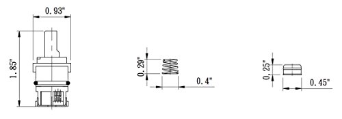 Dura Faucet (DF-RK200 RV Cartridge Replacement Kit for Plastic Lever Handles - Thumbnail 2