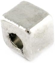 Silver Tibetan Zinc Cube Spacer Beads 3mm Pack of 100+