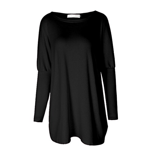 Snowsuing Sweater Tops Women Long Sleeve Plus Size Pullovers Elegant Loose Sweater Black XL