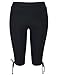 Hilor Women's Rash Guard Board Shorts UPF50+ Sports Capris Swim Bottom Skinny Surfing Tights Leggings Black 18