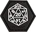 Evike Operator Profile PVC Hex Patch Geek Series - 20 Sided Die - (68505)