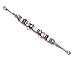 Cate & Chloe Aurora 18k White Gold Beaded Bracelet w/Swarovski Crystals, Beautiful Bangle Charm Bracelet, Sparkle Silver Beads Charm Bracelet for Women, Friendship Bracelets - MSRP $148 (Pink)
