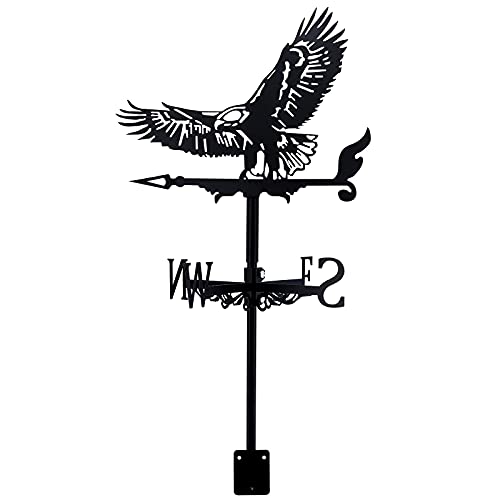 SUPERDANT Eagle Weathervane Rooftop Wind Vane Flying Animal Retro Metal