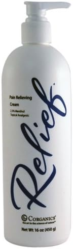 Corganics Relief, Topical Analgesic Cream, 16-Ounce Pump Bottle