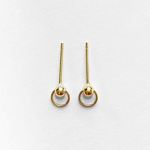 Gold Vermeil Door Knocker Stud Earrings