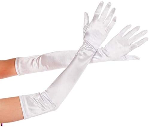 Satin Long Finger Elbow Sun Protection Gloves Prom Costume Fashion Gloves
