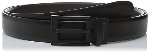 Perry Ellis Men's Big-Tall Portfolio Matte Buckle Belt, Black/Brown Reversible, 48