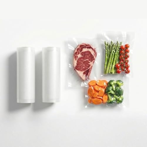 Kit 2 Rolo Saco a Vácuo com Ranhuras para Armazenamento de Alimentos BPA Free Kit com 2 Rolos Premium