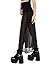 iHeartRaves Black Open Front Sheer Chiffon Maxi Skirt (Medium)