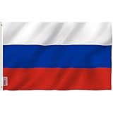 Anley [Fly Breeze 3x5 Foot Russia Flag - Vivid Color and UV Fade Resistant - Canvas Header and Double Stitched - Russian Federation National Flags Polyester with Brass Grommets 3 X 5 Ft