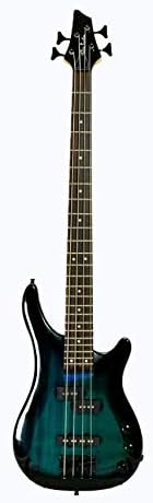 4 String Solid Body Electric Bass Guitar Blueburst Glen Burton