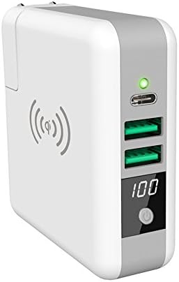 Wireless Charger,Gtinna 3 in 1 Multi-mouth Travel charger QI Wireless charger Mobile power For Apple iPhone X 8 8 Plus,Samsung Galaxy S9 S9 Plus S8 S8 Plus Note 8(White)