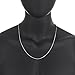 1.6mm 925 Sterling Silver Nickel-Free Box Chain Necklace, 22 inches - Made in Italy + Cleaning Cloth