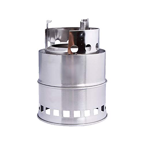 pys Camping Stoves, Stainless Steel Wood Burner Backpacking Stoves, Outdoor Portable Cooking Grill Fuel Stoves for Tent Hiking