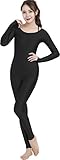 speerise Unitard Bodysuit Long Sleeve Spandex for Women Dance Costume, M, Black