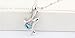Gold Plated Happy Play Dolphins with Round Cubic Zirconia Crystal Necklace Fashion Jewelry for Women (Sea Blue)