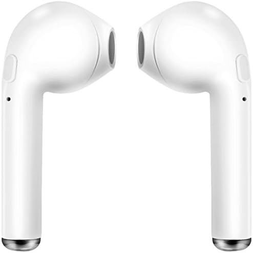 Ficken I7  wireless Bluetooth Earbuds,Stereo Airpods In-Ear headphones Earphones With Noise Canceling Microphone for apple iPhone 7/7 plus/6s plus,Samsung Galaxy S7/S8 ,IOS and Android cellphone.[White]