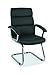 HON Traction Guest Chair with SofThread Leather, in Black (HVL102)