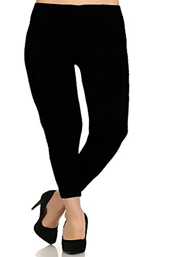 Basico Womens Plus Size Fashion Leggings (Black)