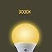 TOPCHANCES LED Sensor Bulbs 9W E27 Dusk to Dawn Smart LED Light Bulb Energy Save Automatic Sensor Ball Lamps (3000K Warm White)