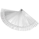 Leegoal Foldable Fan Shaped Clear Nail Polish Display Board with Mounting Screw,50 Pieces