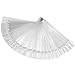 ReNext 50 Pcs Foldable Fan Shaped Clear Nail Polish Display Board with Mounting Screw