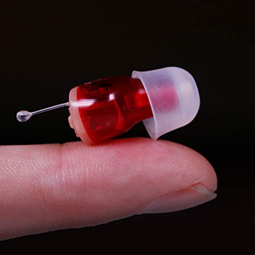 TKING Mini Hearing Amplifier for Adults, Invisible in Ear Canal, Digital Noise Reduction Feedback Cancelling,Aid and Assist Hearing (Battery Type)