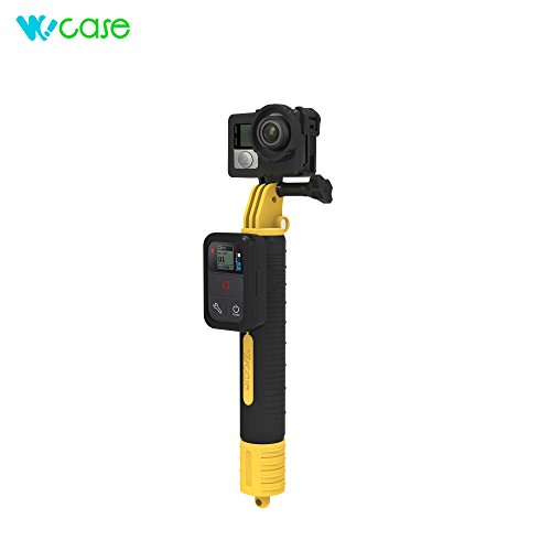 WoCase OceanPole (Pro Edition) GoPro Handle Floating Hand Grip for GoPro HERO4 HERO3+/3/2/1 Cameras for ALL water sports (Scuba Diving /Storage Compartment/Lost Preventing Wrist strap/Portable with Carabiner)